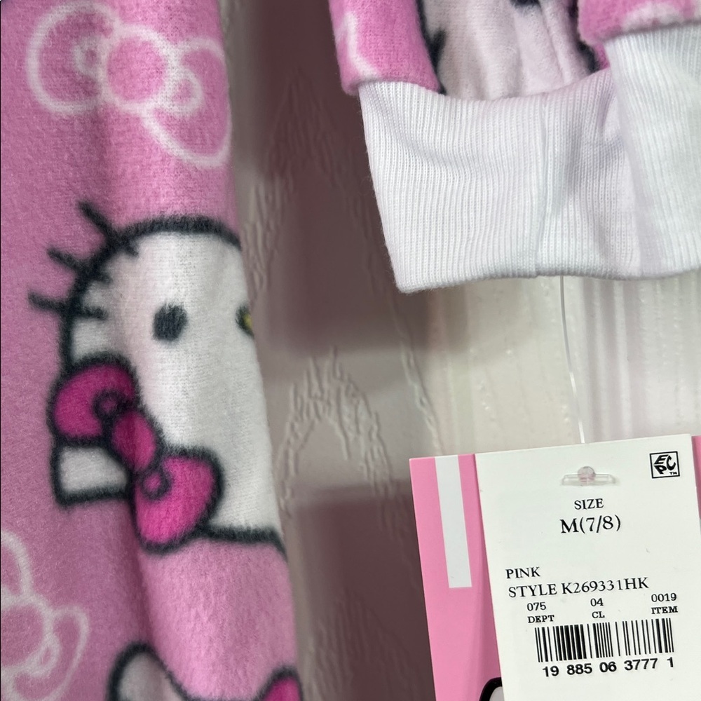 Sanrio Hello Kitty Pink and White Hooded Onesie Size M (7/8) - Picture 6 of 8